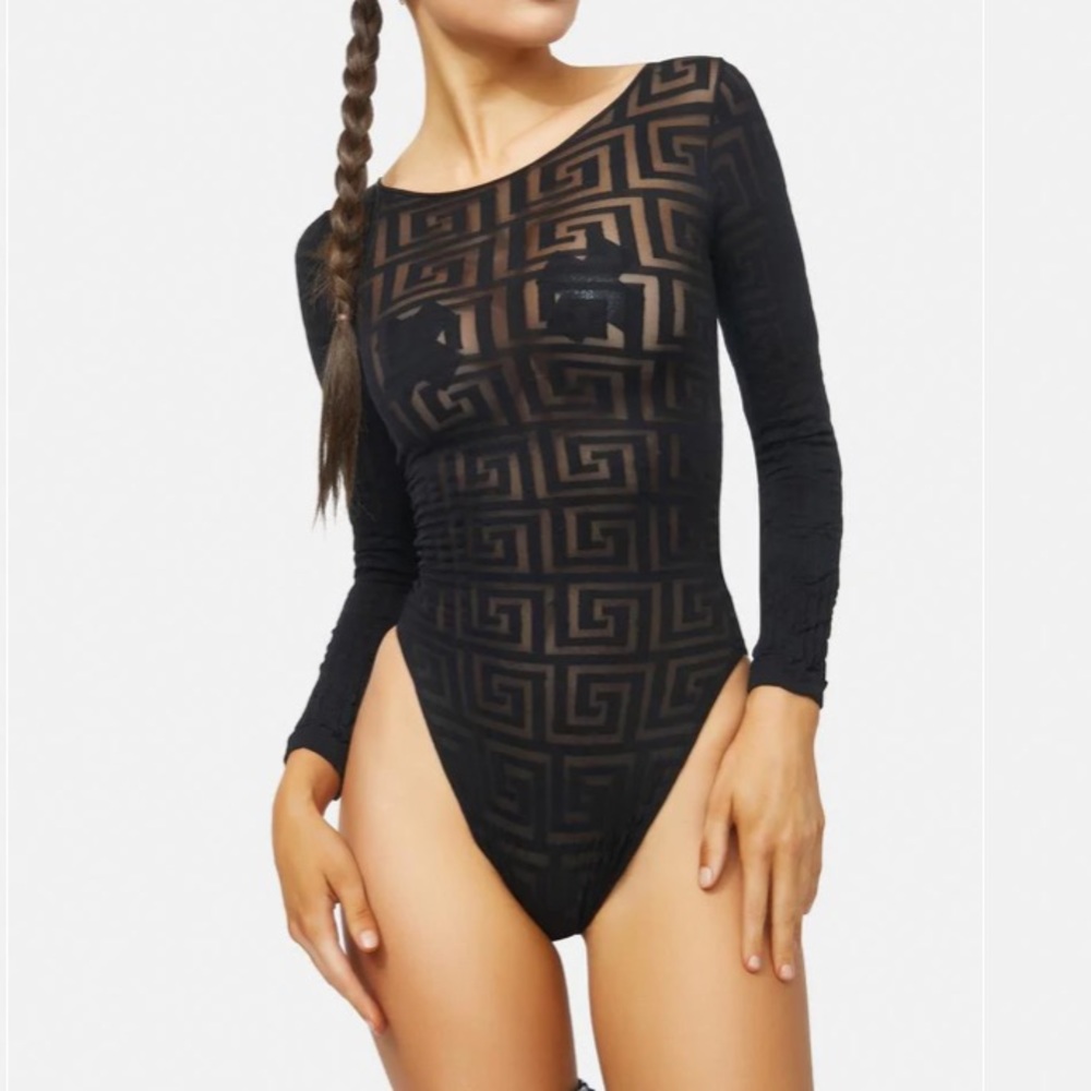 Dolls Kill Aztec Print Mesh Bodysuit